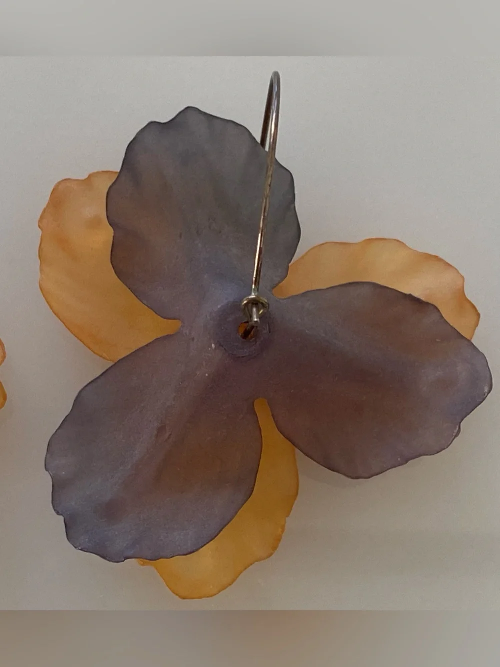Vintage Lucite Flower Earrings